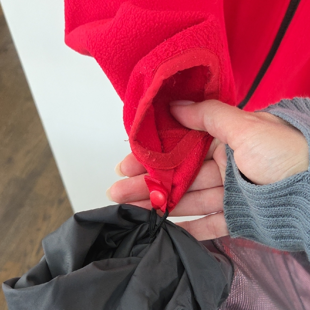 2 In 1 The North Face Boys Size 14/16 Red and Black Performance Jacket & Fleece - Picture 11 of 16